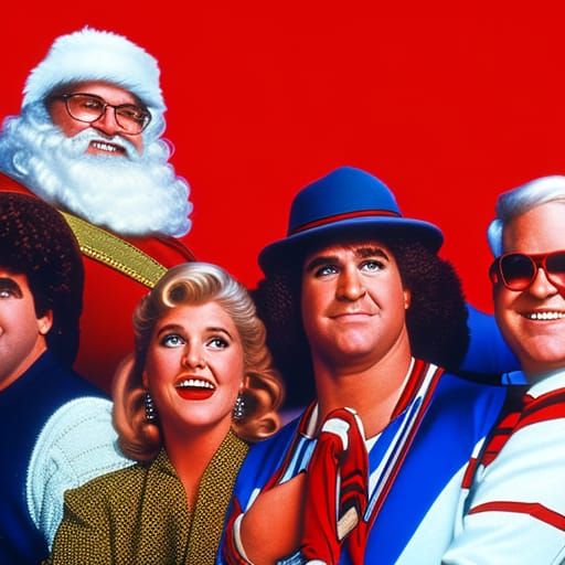 80s Christmas classic movie poster