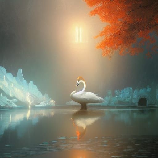 Swan Lake Concept Art in Dynamic Lighting