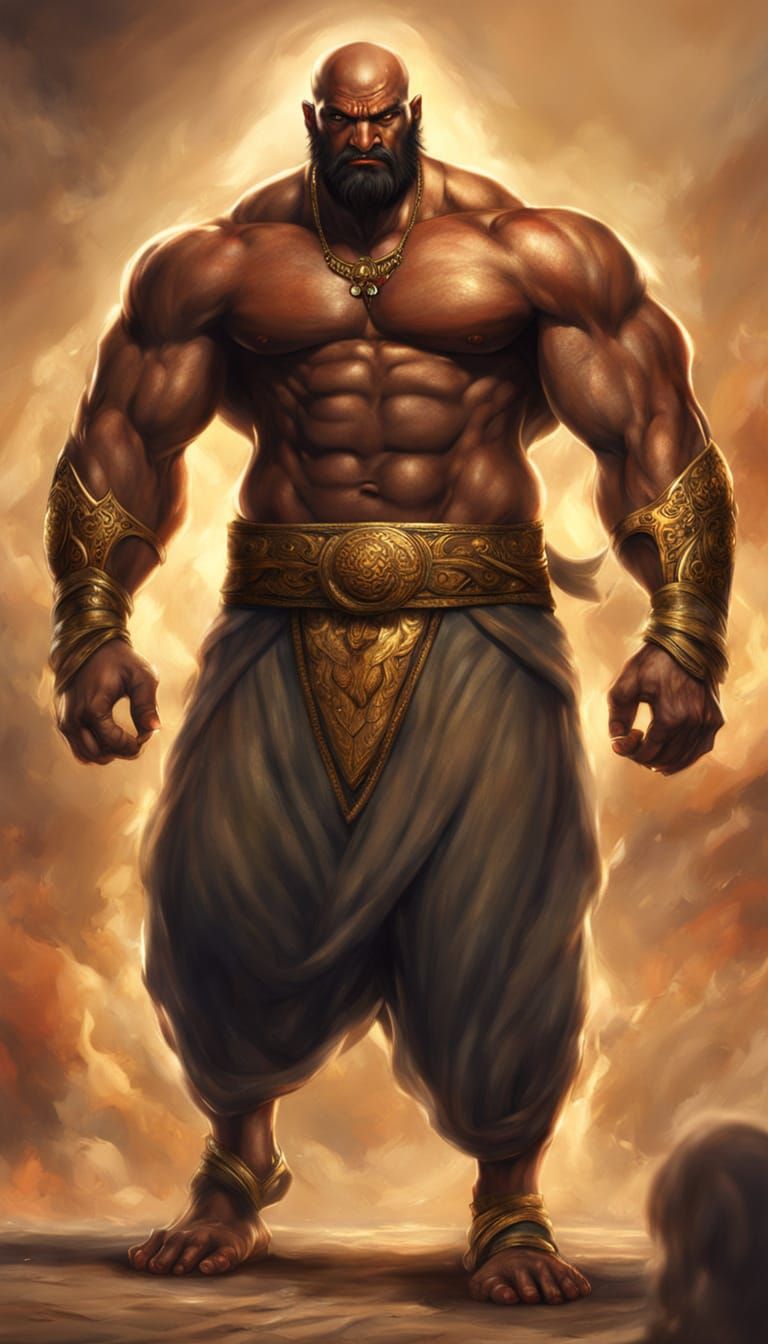 Mighty Persian Djinn in Fierce Anger