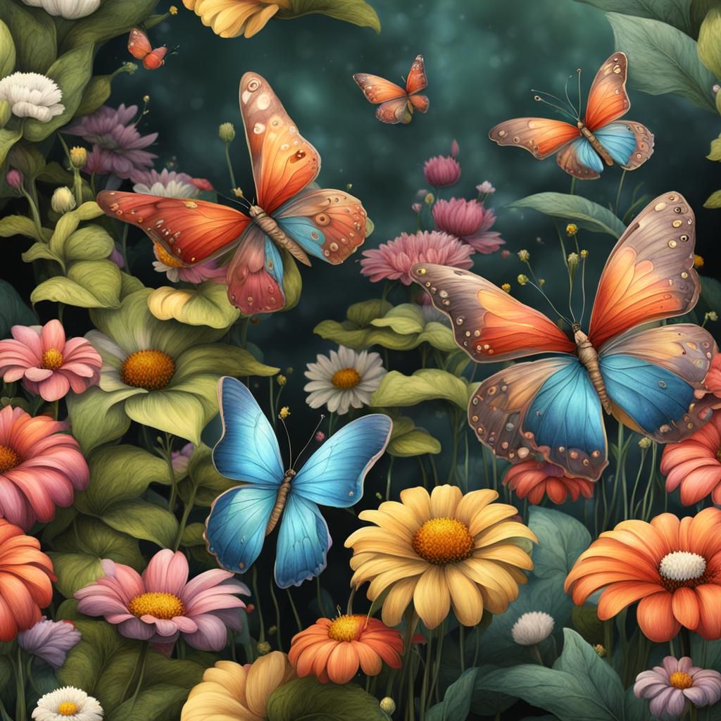 Secret Flower Garden with Fairies in 3D
