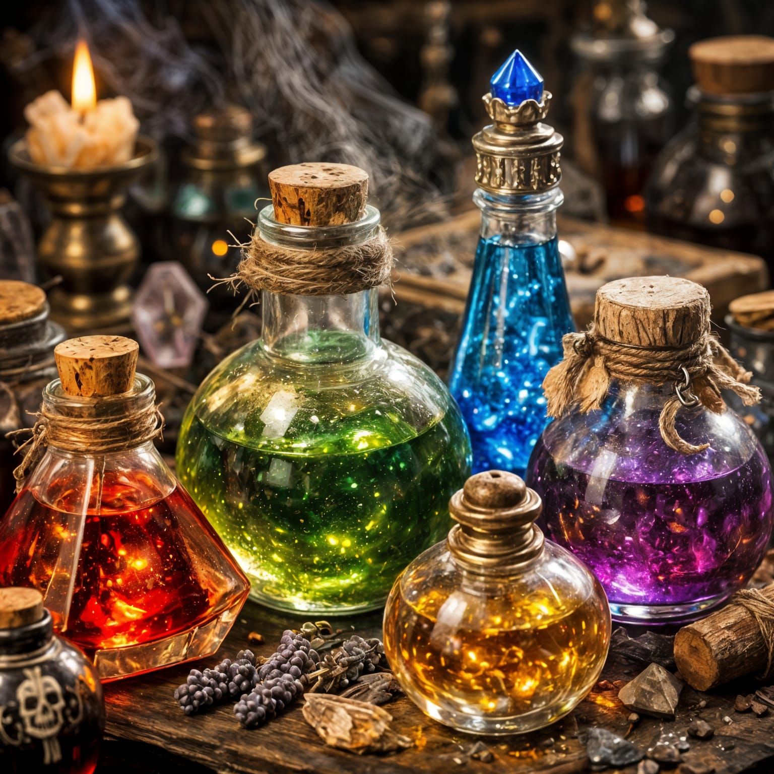 Wizard's Potions Collection Close Up
