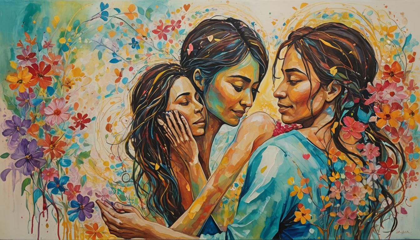 Abstract Paintings Meditating on Love and Connection