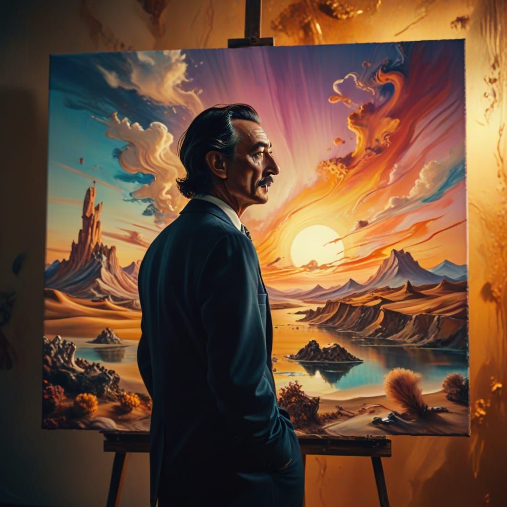 Surreal Artist Painting: Salvador Dali Inspired