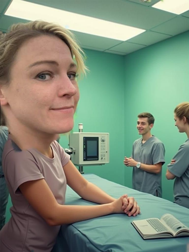 Patient Prepares for Surgery in Operating Theatre