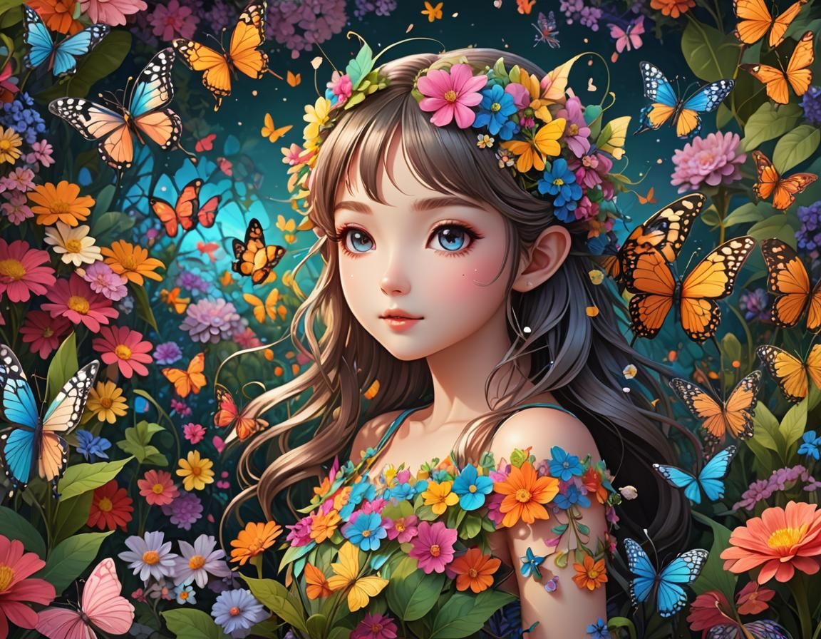 ANIME BUTTERFLY GARDEN