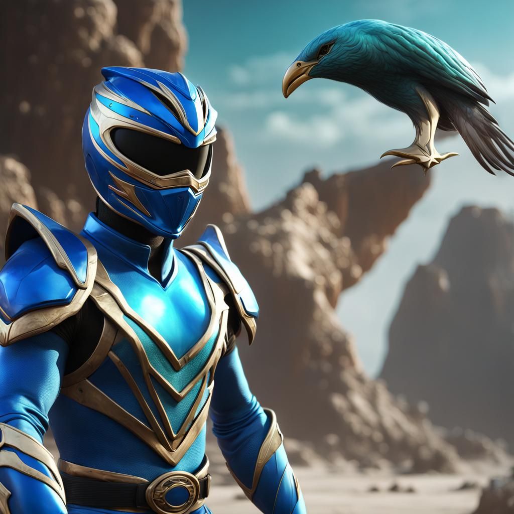 Blue emerald seagull Power ranger
