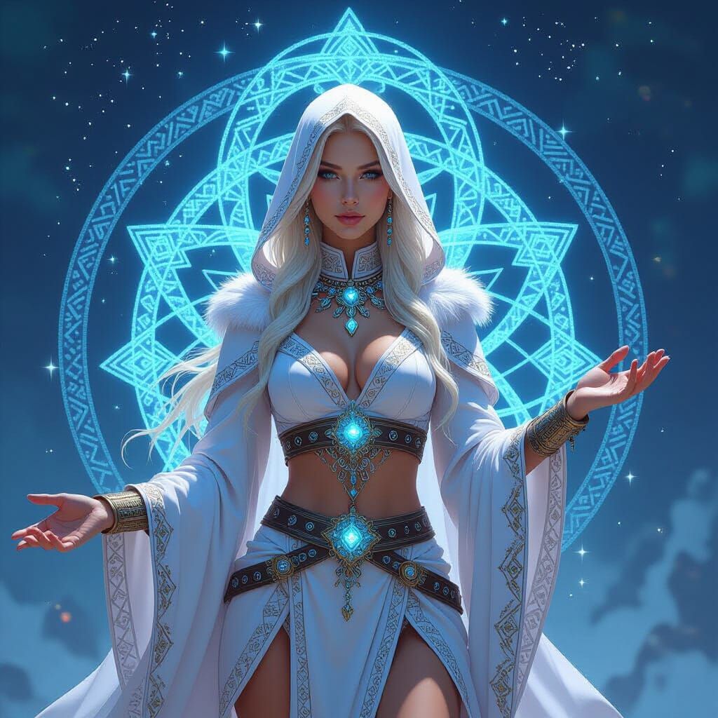 Slavic White Mage with Nordic Runes