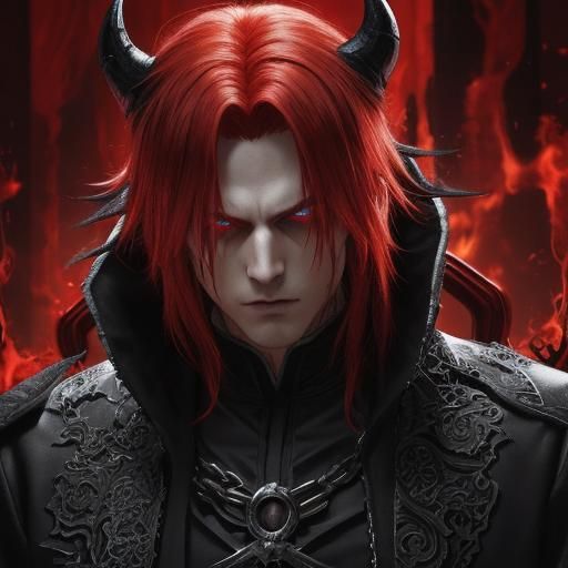 Sirzechs Lucifer Portrait in Anime Style