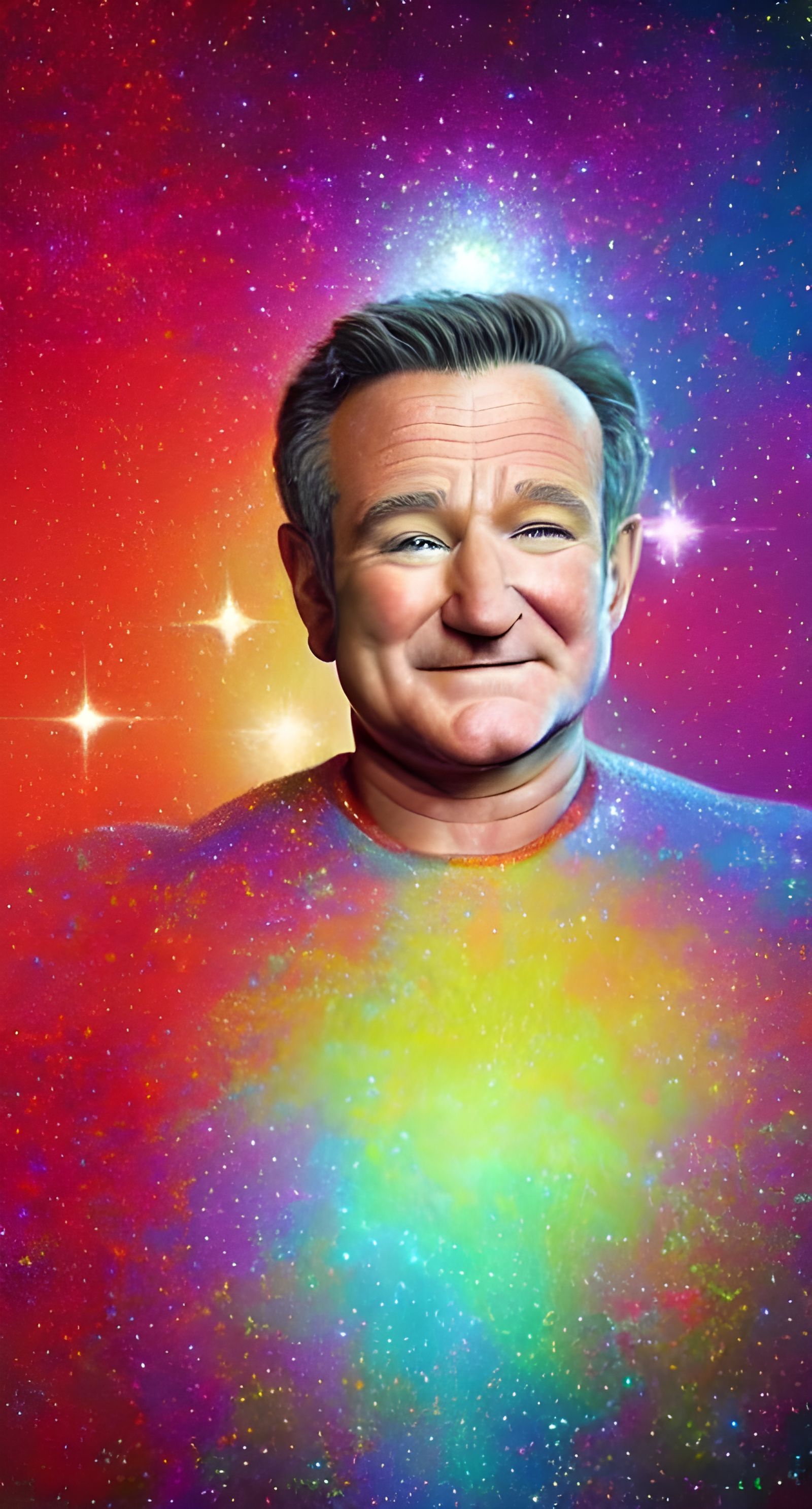 Cosmic Ethereal Painting of Robin Williams