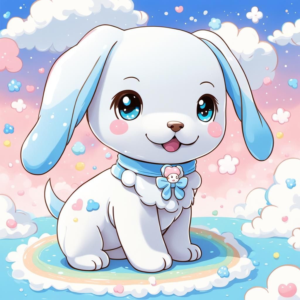Cinnamoroll Dog in Anime Style