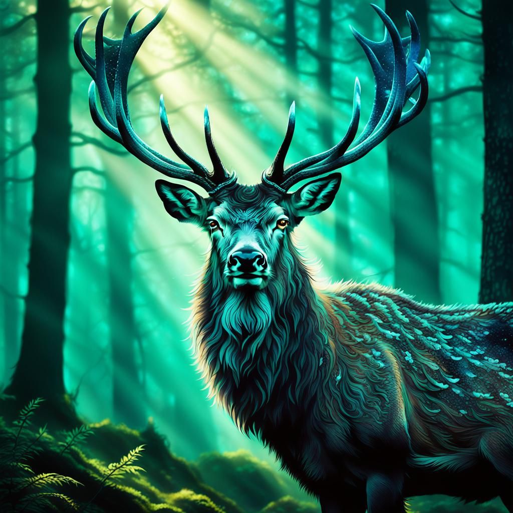 Majestic Stag in Ethereal Mist