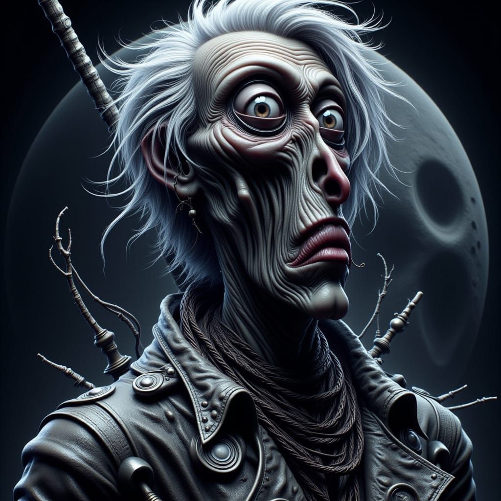 Ethereal Moonlit Racing Scene in a Cyberpunk Aesthetic