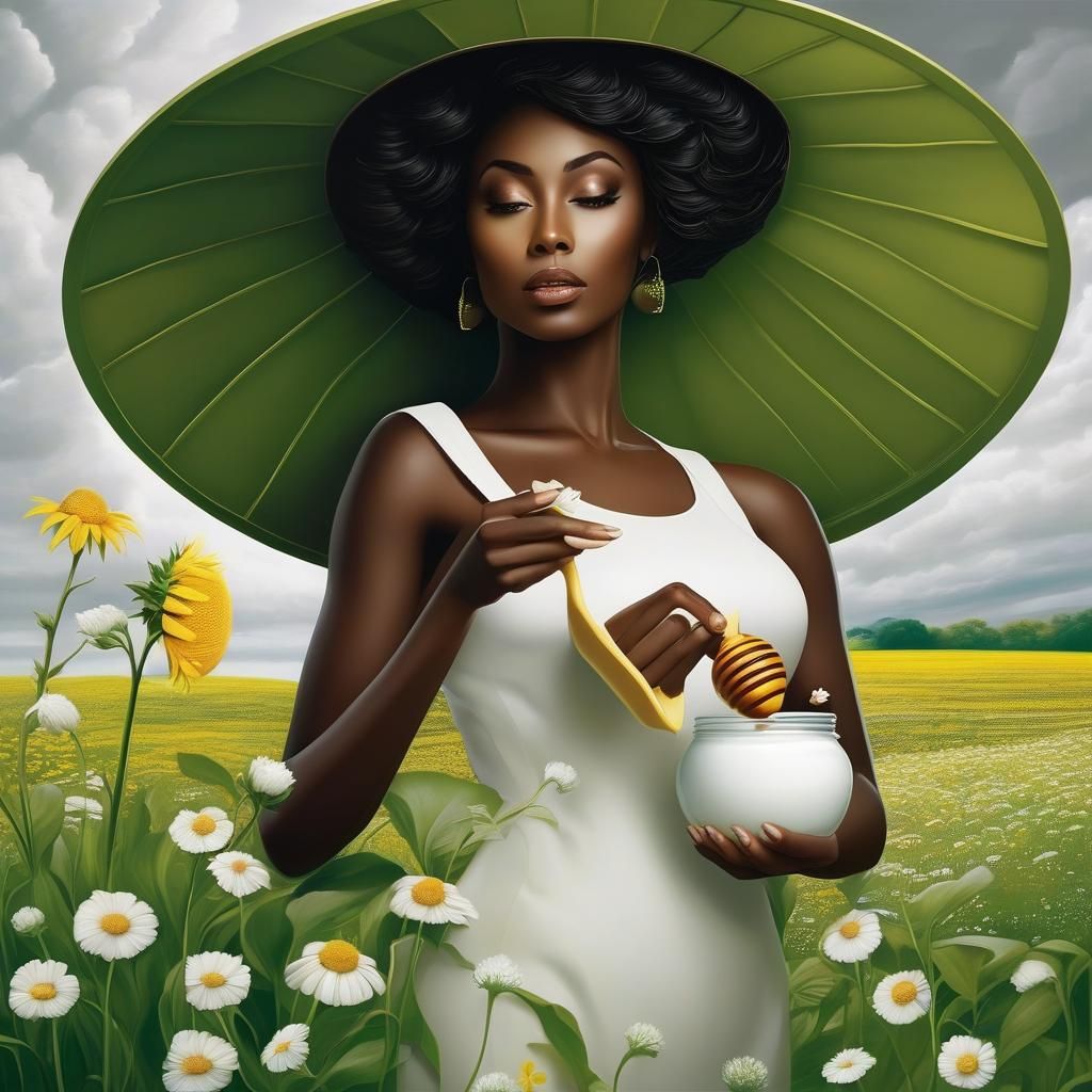 Melanin Woman in Land of Milk and Honey