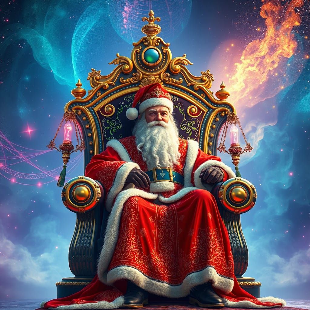 Santa, the Majestic Ruler of Vibrant Realms
