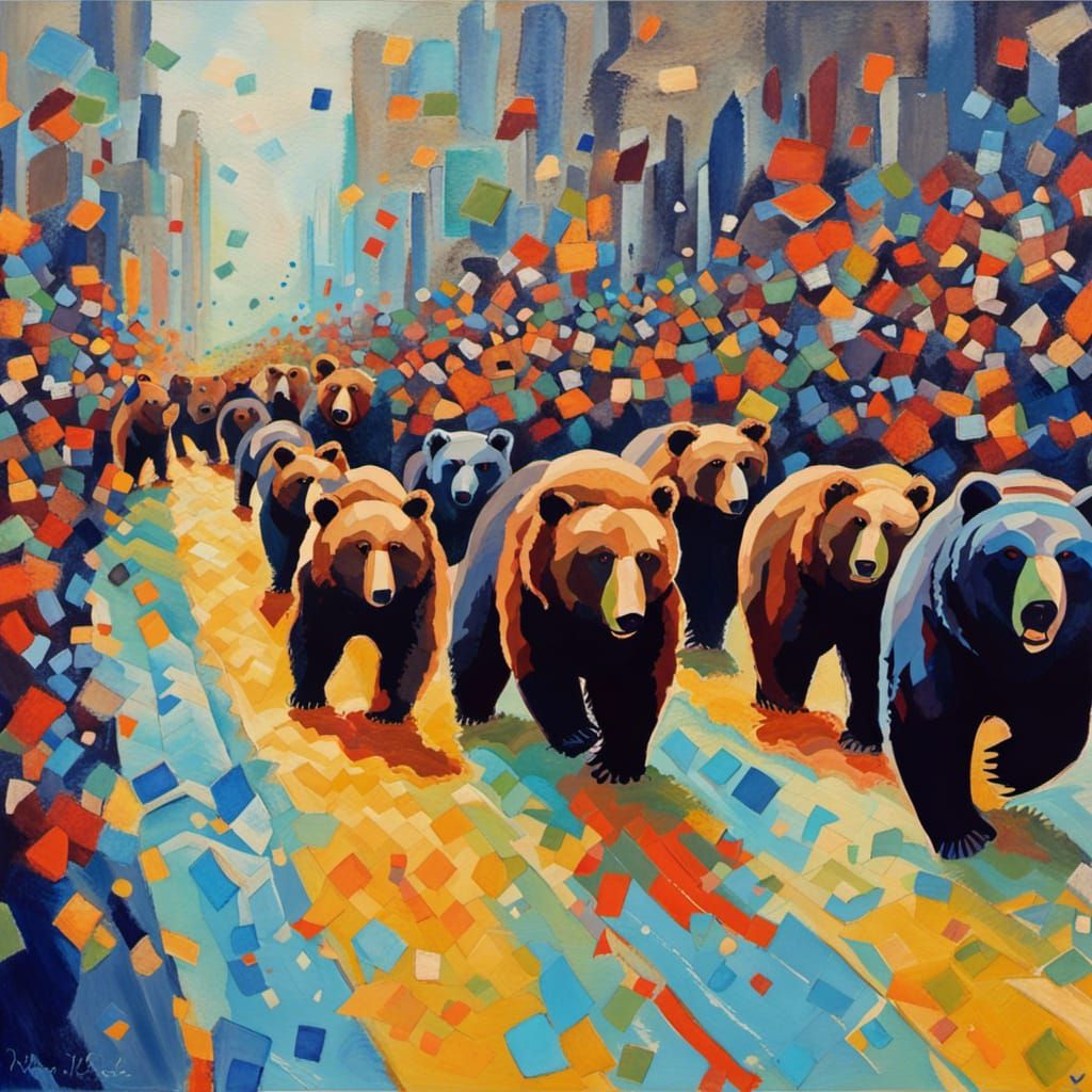 Bears Marching in a Parade: Abstract Art