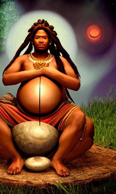 Primal Mother Goddess Awaiting Birth in Far Cry Style