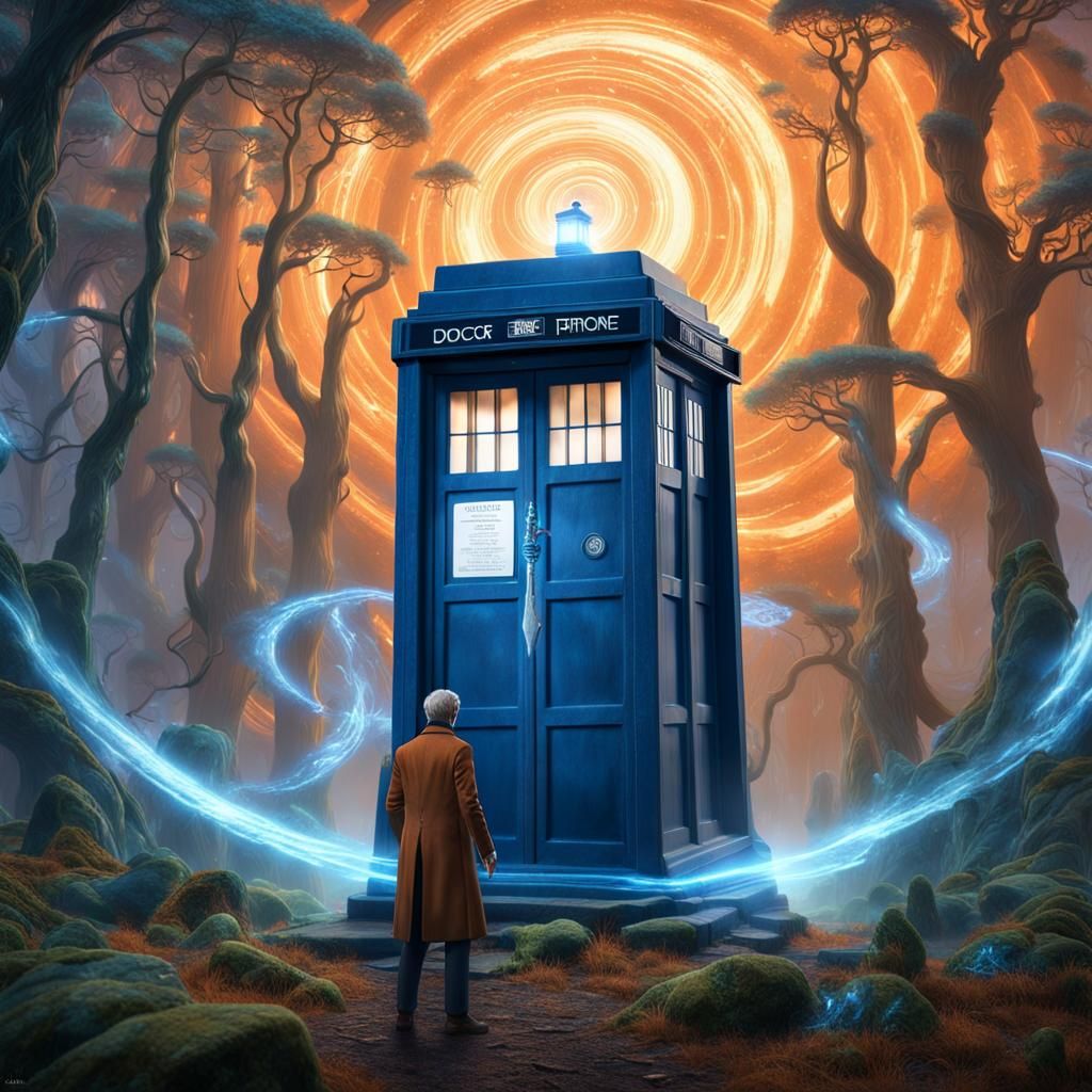 The Doctor in Mystical Forest, Digital Art