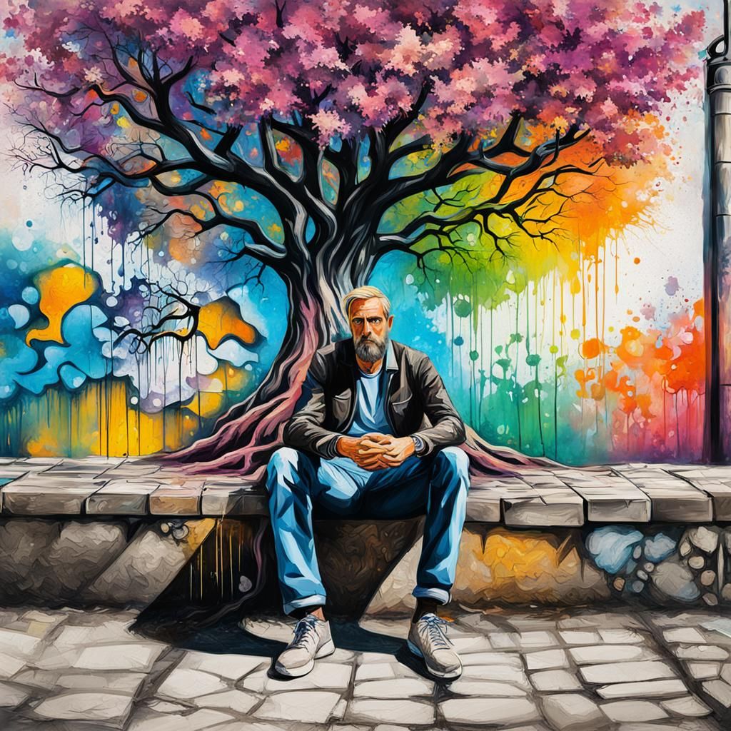 Spiritual Coach and Tree of Life in Graffiti Art