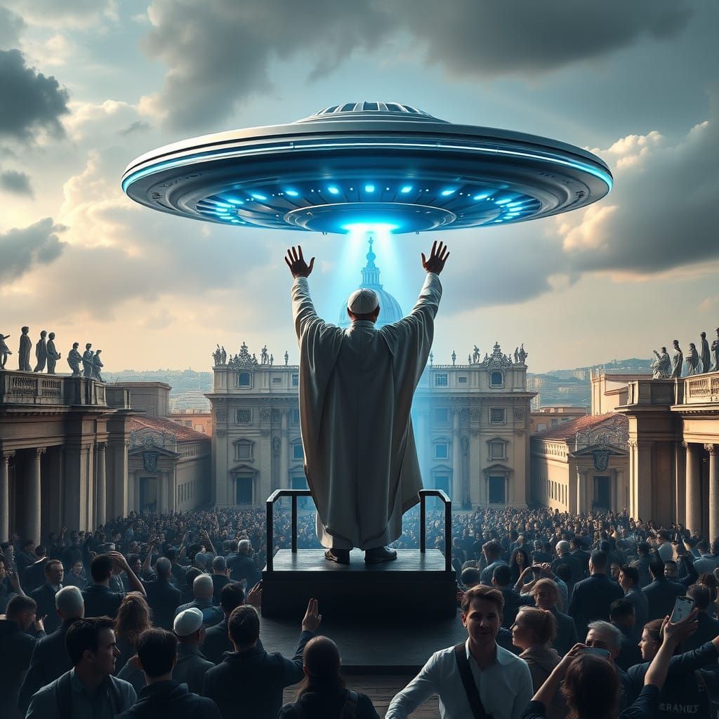 Ethereal UFO Descends Upon Vatican City