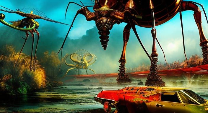 Surreal Insect in Sci-Fi Horror Style