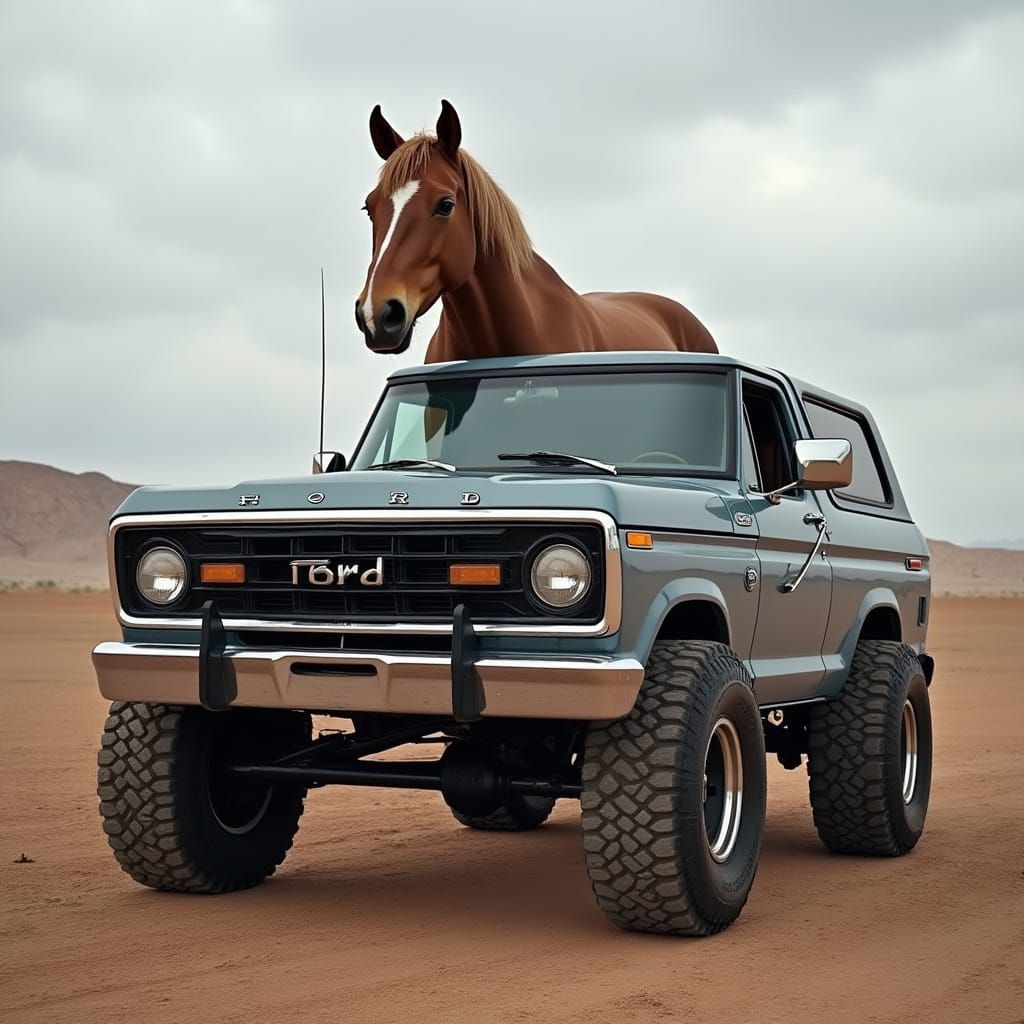 Ford Bronco Meets Equine Counterpart
