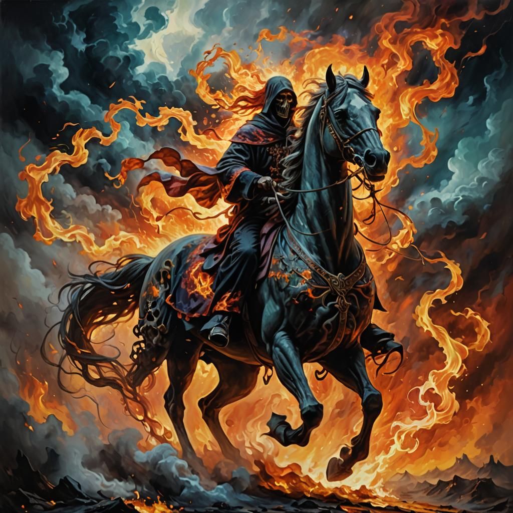 "Ghostly Figure On a Ghostly Horse"