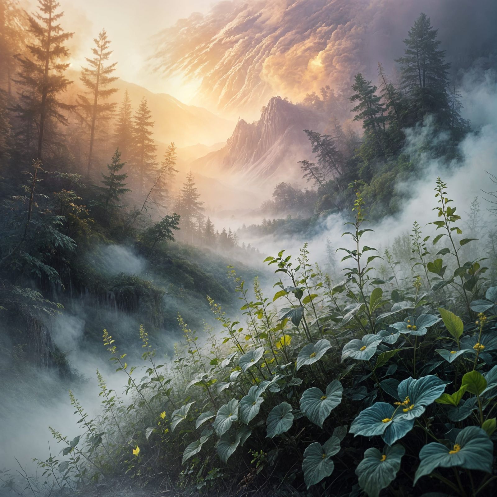 Abstract Image of a Spreading Mist