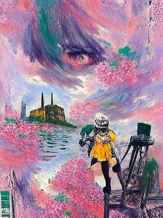 Cyberpunk Magical Girl Transformation Manga Cover