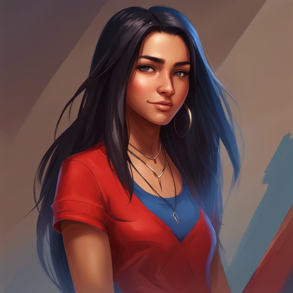 Detailed Portrait of a Confident Teenage Girl