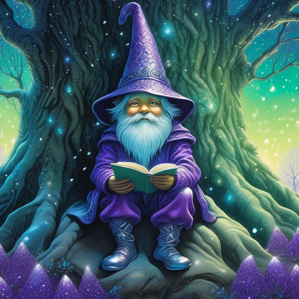 Enchanting Gnome Illustration in a Fantasy Style