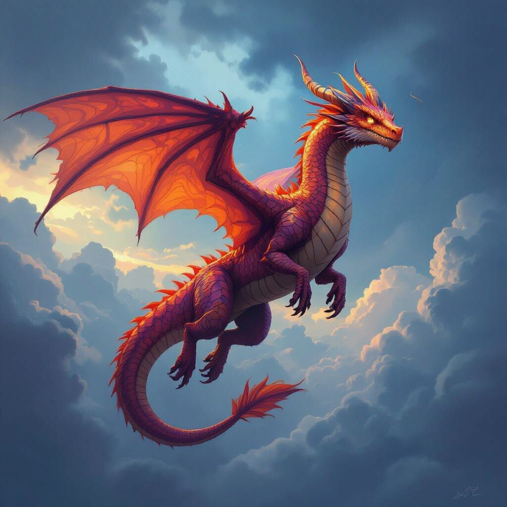 Vibrant Deadly Nadder Dragon in Flight