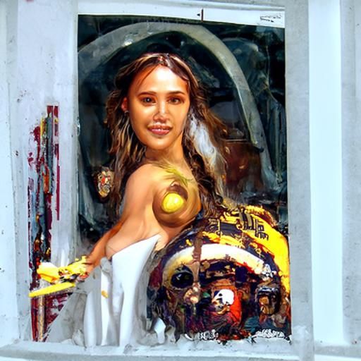 Figurative Oil Painting Inspired by Art Nouveau