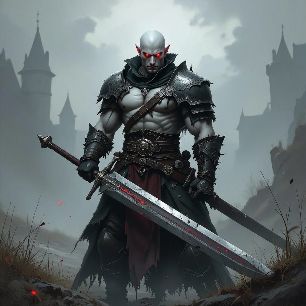 Horde King: Vampire Warrior in Dark Fantasy Style