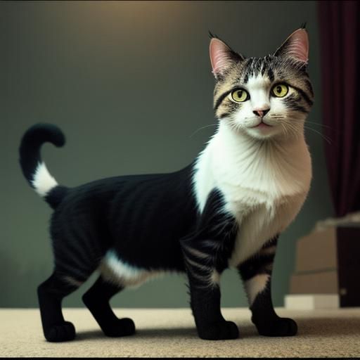 Cats Enjoying Hobbies in Cinematic Film Still