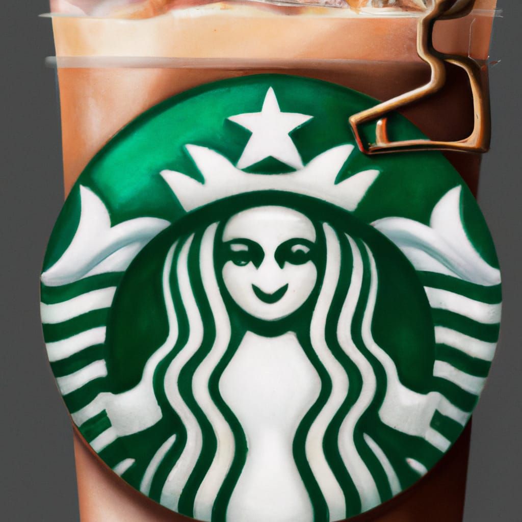 Link as Starbucks Logo: Hyperrealistic Digital Painting