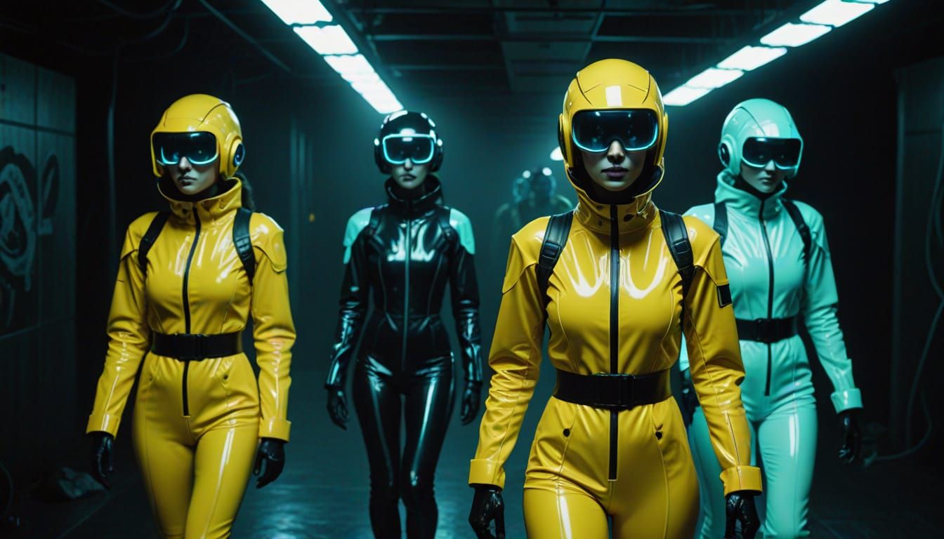 Futuristic Women Shine in Cyberpunk Fashion Show