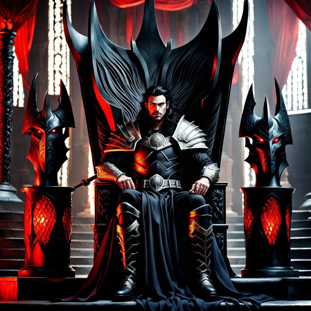Epic Fantasy Portrait of Hades on Throne