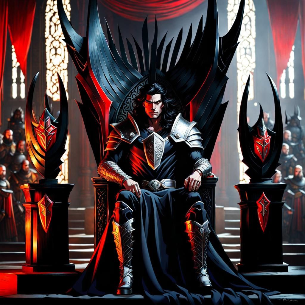 Epic Fantasy Portrait of Hades on Throne
