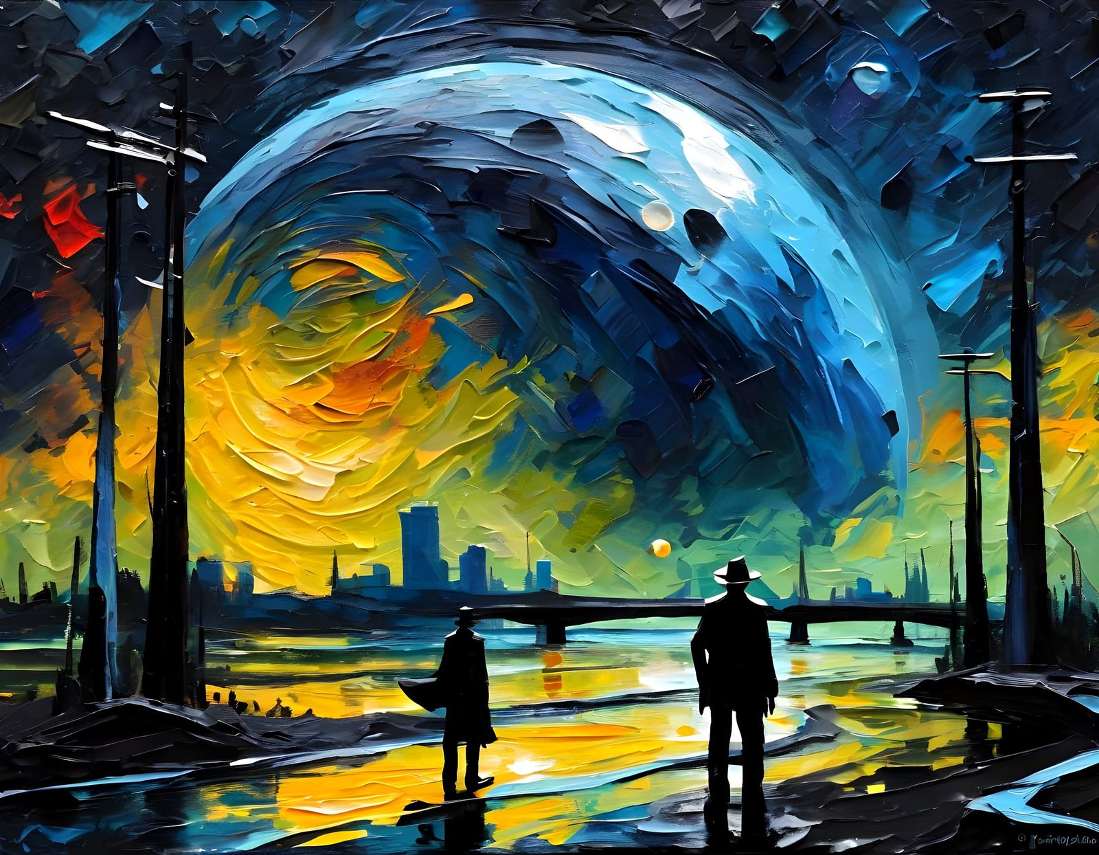 Space Detective Noir Mystery, Impasto