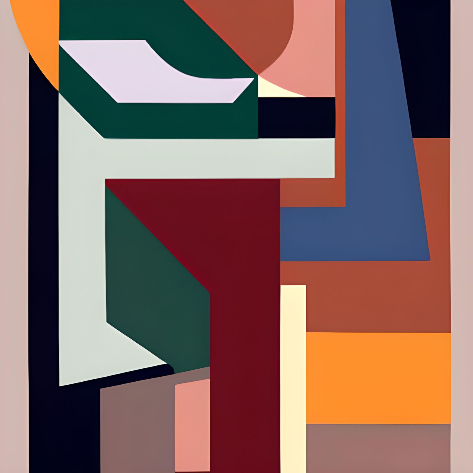 Abstract Cubism with Euclidean Geometry