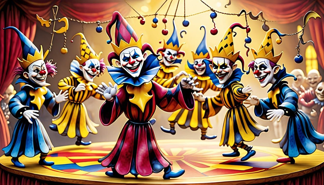 Yellow Jester Pulls Strings in Crimson Court