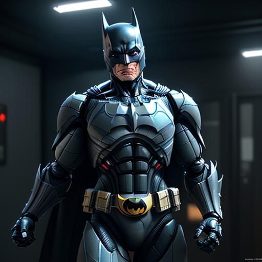 Batman Robocop Fusion in Dynamic Lighting