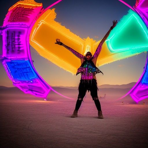 Raver Portrait at Burning Man Festival