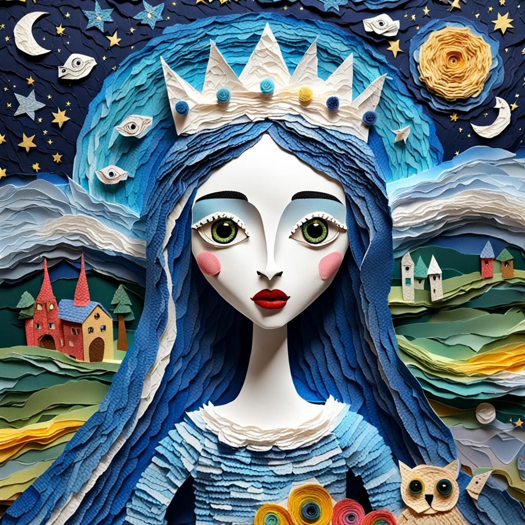 Recycled Paper Princess: Naive Art in 3D