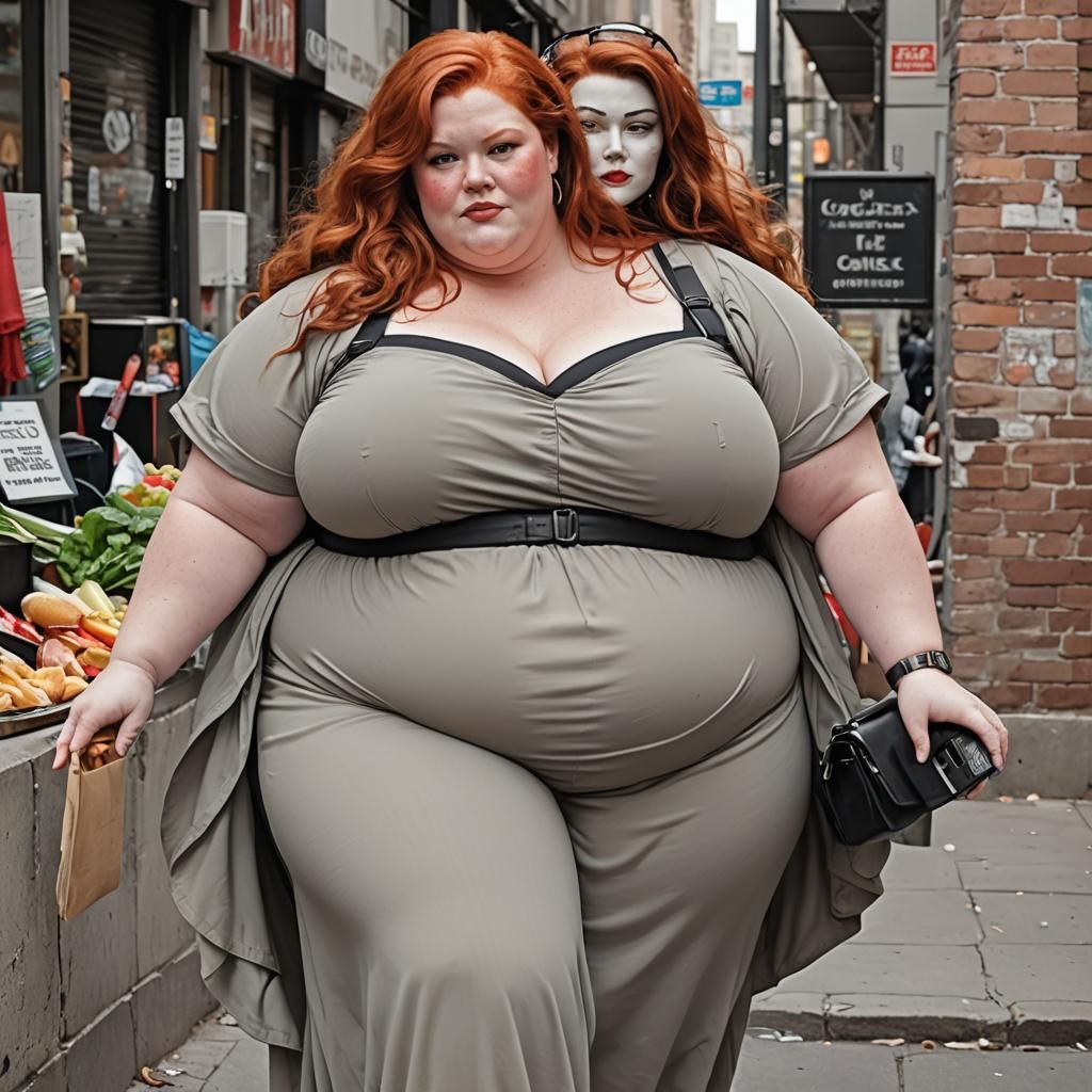 Redhead Goddess Posing with Naughty Smile