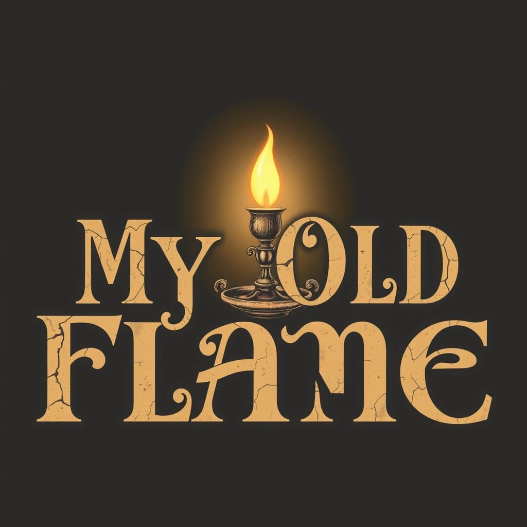Vintage "My Old Flame" Banner with Ethereal Glow