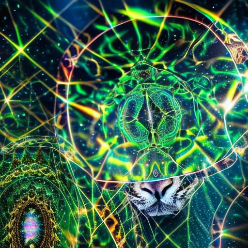 Jaguar Apotheosis with DMT and Ayahuasca: Photo