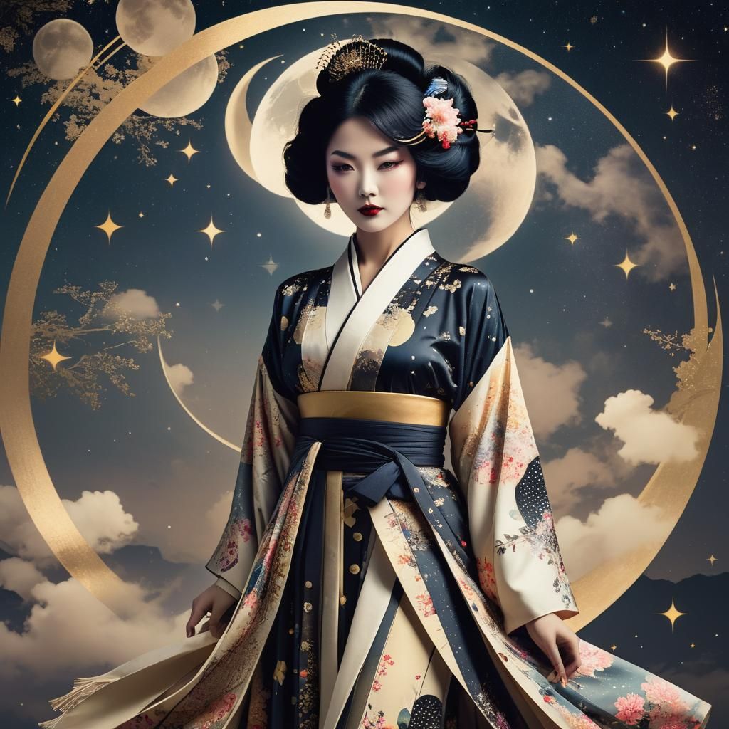 Gaisha under starry sky