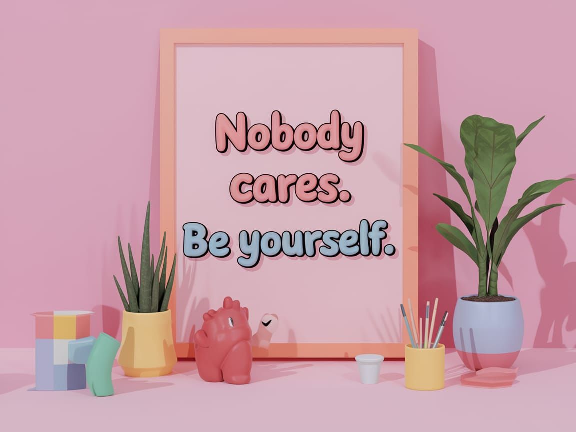 Inspirational Claymation Poster with Motivational Quote