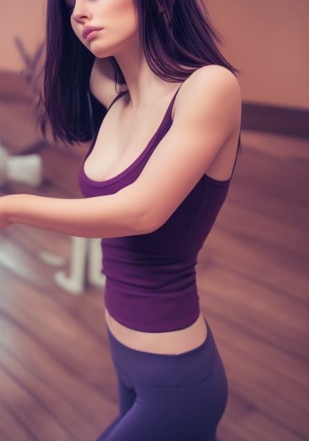 Anime Girl Relaxing in Yoga Studio Bath